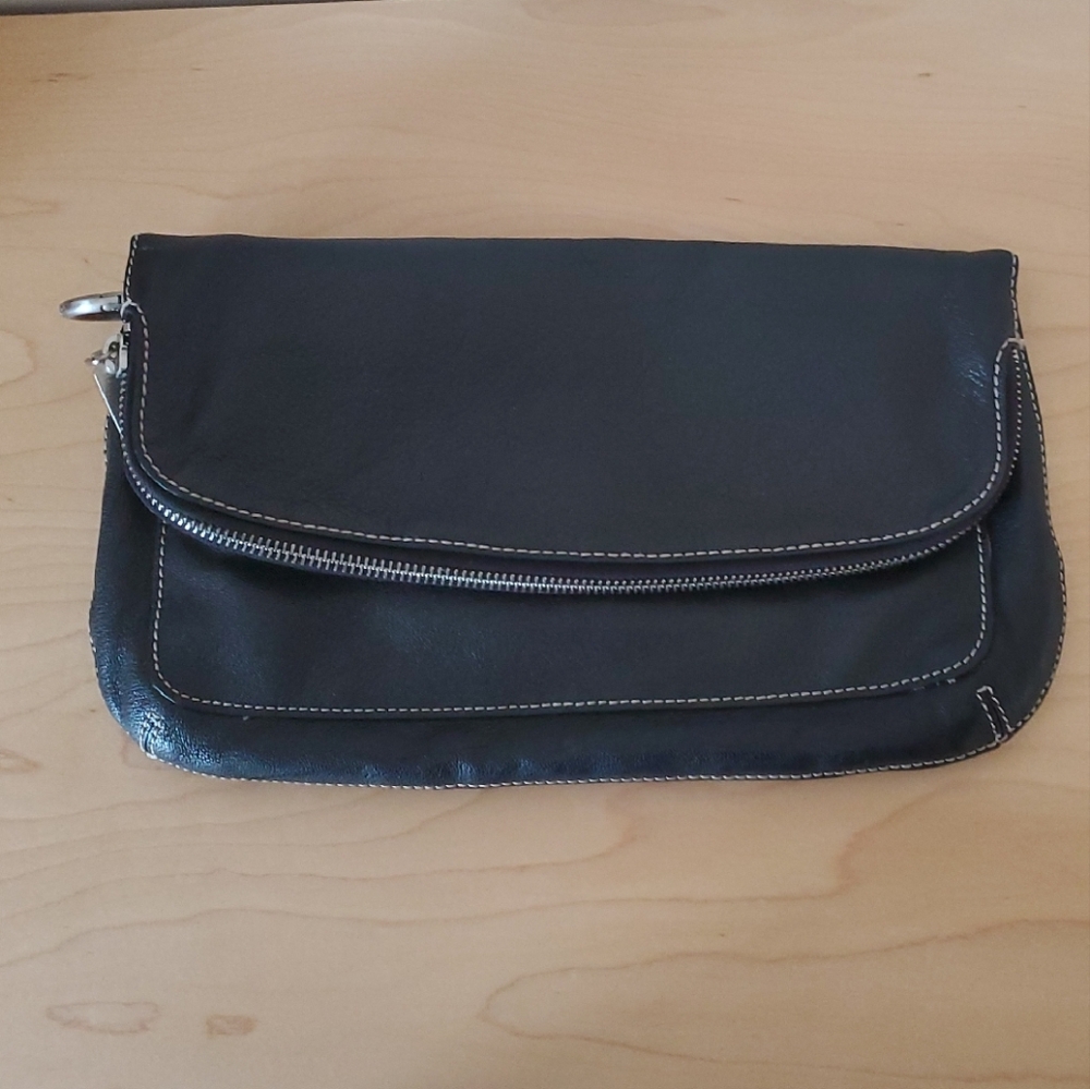 TalbotsBlack Leather Clutch